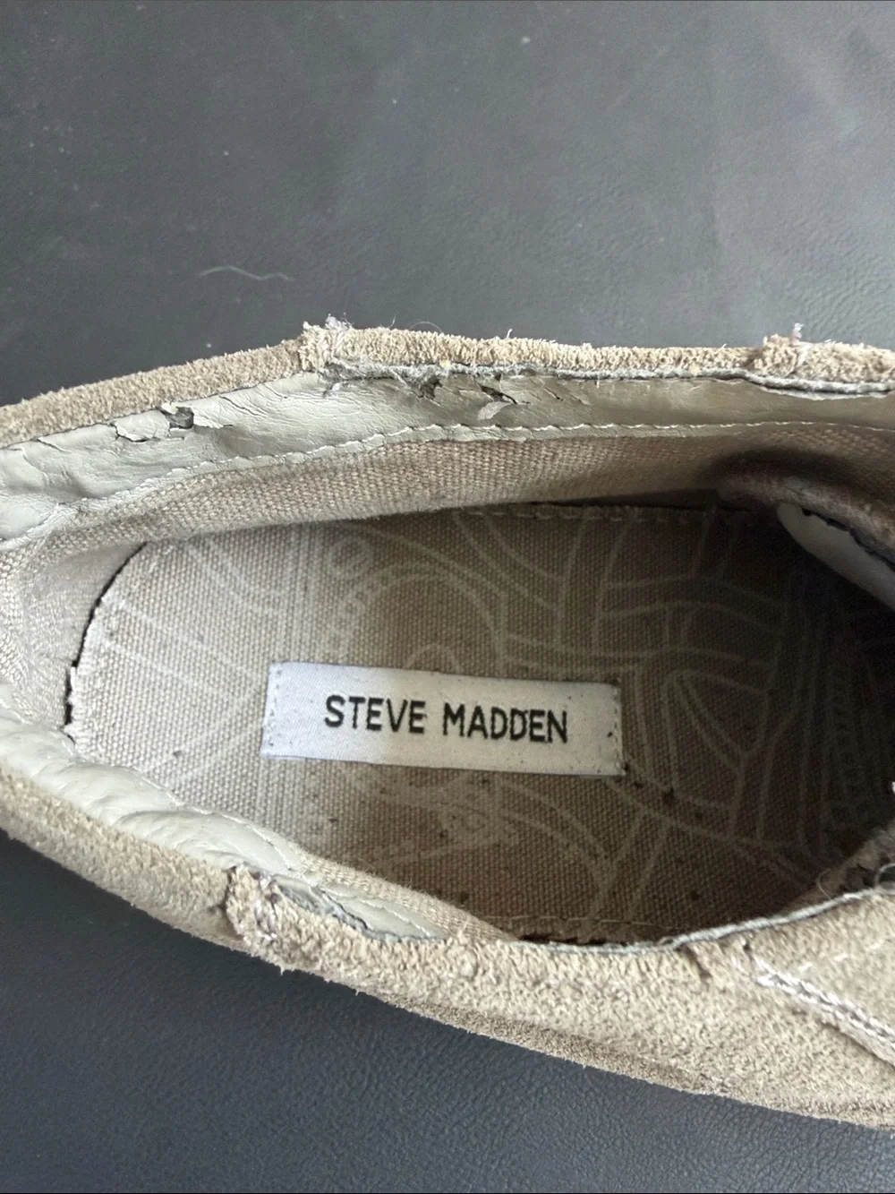 Steve Madden Francoo Taupe Suede Lace Up Casual Shoes Men’s Size 10